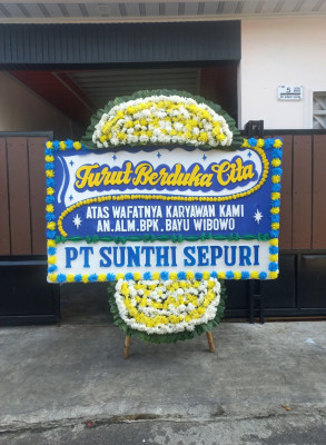Papan Bunga Duka di Babakan Sari